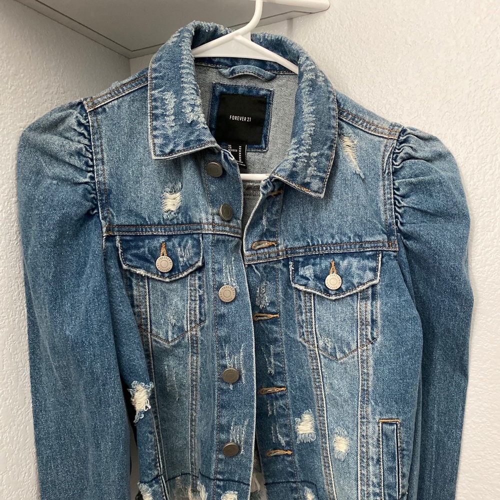 DENIM PUFF JACKET